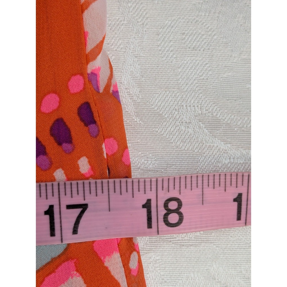 Old Navy Orange Coral Mandala Print V-Neck Spaghetti Strap Maxi Dress M - Picture 8 of 10